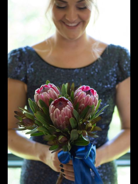 Sydney Wedding bridesmaids, J'adore dress, pink ice protea bouquet, navy and silver  Photography:  Milque Photography Yellow Bridesmaid Dress, Dresses For A Wedding, Silver Photography, Native Wedding, Photography Bridesmaids, Protea Bouquet, Yellow Bridesmaid, Dress For A Wedding, Outfits Wedding