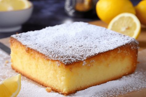 The Lemon Magic Cake You Need to Taste to Believe Sunshine Lemon Pie, Lemon Custard Cake, Custard Cake Recipes, Lemon Custard, Dessert Spread, Lemon Cake Recipe, Lemon Dessert Recipes, Custard Cake, Lemon Pie