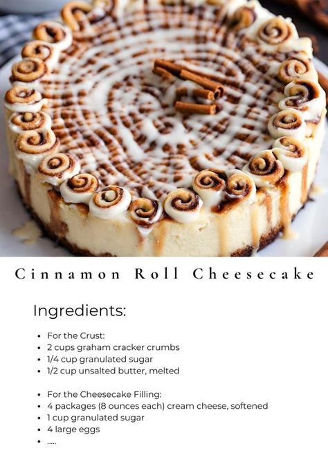 Cinnamon Roll Honey Bun Cheesecake, Honey Bun Cheesecake, Cinnamon Roll Cheesecake Recipes, Roll Cheesecake, Cinnamon Roll Cheesecake, Honey Bun, Slice Of Heaven, Honey Buns, Graham Cracker Crumbs