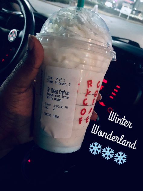 Vanilla Bean Frap, White Mocha Syrup, White Mocha, Liquid Measuring Cup, Starbucks Drinks, Vanilla Bean, Measuring Cups, White Chocolate, Winter Wonderland