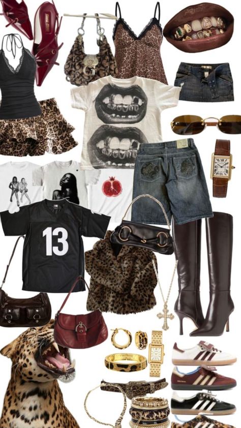 #myfirstshuffle #leopardprint #baggy #ahs #fyp Feral Outfit Aesthetic, Ahs Fashion Aesthetic, Ahs Outfit Aesthetic, Ugly Fashion Trends, Ahs Outfit Ideas, Rnb Aesthetic Outfit, Ahs Aesthetic Outfits, Ahs Style Aesthetic, Ahs Streetwear