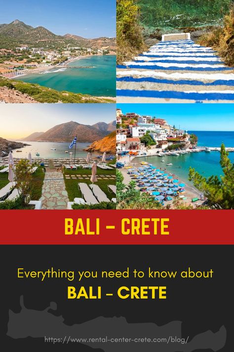 Bali Crete Greece, Bali Crete, Crete Map, Crete Beaches, Relaxing Beach, Crete Island, Bali Beaches, Crete Greece, Fishing Villages