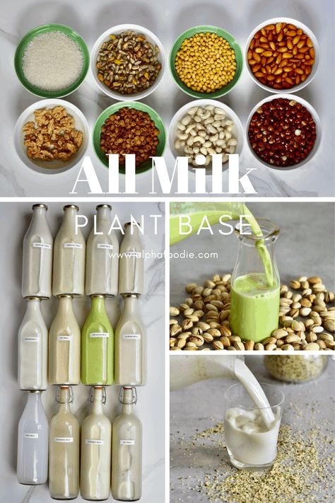 Homemade Plant Milk, Plant Milk Recipes, Vegetable Advertising, Yogi Diet, Nut Milk Recipes, Fresh Cheese Recipe, Soy Milk Recipes, Cold Tofu, Nut Milk Recipe