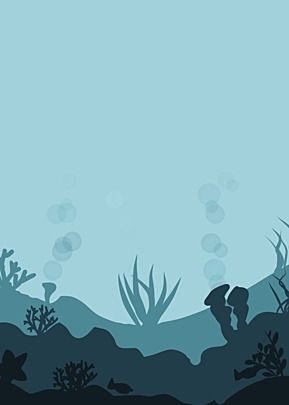 Under The Sea Graphic Design, Sea Vector Illustrations, Under Water Illustration Ocean, Ocean Illustration Underwater, Sea Background Illustration, Ocean Illustration Art, Jellyfish Vector, Pool Mural, Ocean Shapes