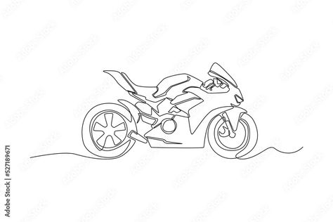 Sports Bike Tattoo, Small Motorcycle Tattoo Ideas, Motorcycle Outline Tattoo, Street Bike Tattoos, Tiny Motorcycle Tattoo, Small Motorcycle Tattoo For Women, Fine Line Motorcycle Tattoo, Bike Tattoo Motorcycles, Small Motorcycle Tattoo