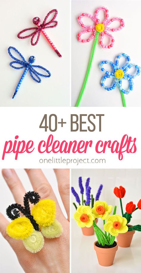 Pipe cleaner crafts are THE BEST. They're inexpensive (gotta love dollar store crafts!), they come in every colour you can think of AND with a little bit of creativity, you can bend them into pretty much anything. This list has so many ideas for fun kids crafts, Christmas crafts and even Halloween crafts all made using pipe cleaners! Pipe Cleaner Crafts For Kids, Craft Pipe Cleaner, Pipe Cleaner Crafts, Easy Easter Crafts, Fun Christmas Crafts, Easter Decorations Dollar Store, Easter Projects, Pipe Cleaners, Easter Decorations Christian