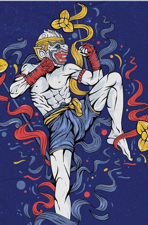 Muay Thai Drawing, Muay Thai Wallpaper, Muay Thai Art, Thai Illustration, Maori Tattoo Patterns, Iron Man Fan Art, Martial Arts Manga, Kun Khmer, Khmer Tattoo