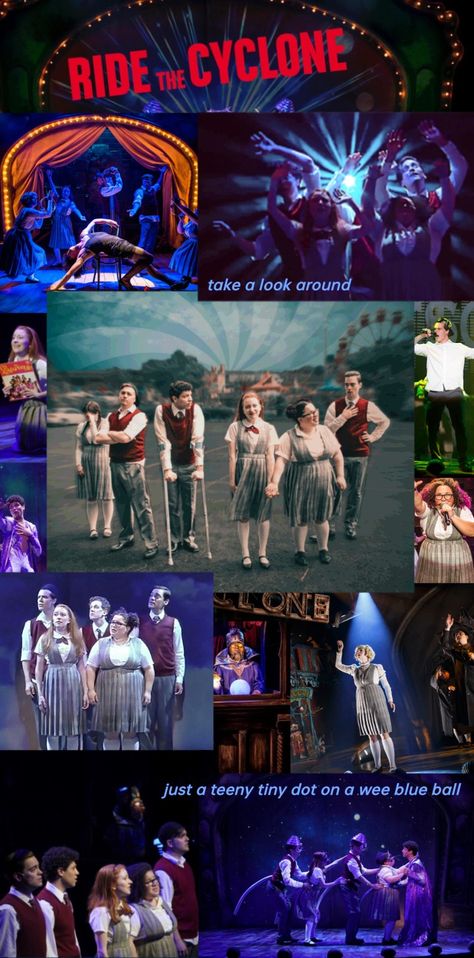 Ride The Cyclone Aesthetic Wallpaper, Musical Theater Wallpaper, Rtc Wallpapers, Ride The Cyclone Wallpaper, Ride The Cyclone Musical, Losing Mind, Musical Theatre Shows, Musical Wallpaper, Ride The Cyclone