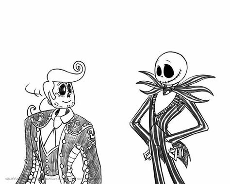 Manolo Sanchez and Jack Skellington :3 Manolo Sanchez Fanart, Manolo Sanchez, Nightmare Before Christmas Book, Book Of Life Movie, Head Comic, Jack Halloween, Nightmare Before Christmas Drawings, Mystery Skulls, Disney Character Art