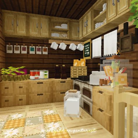 Minecraft Clutter Ideas, Minecraft Rooms, Furniture Minecraft, Kitchen Minecraft, Minecraft Garden Ideas, Aesthetic Minecraft Builds, Minecraft Kitchens, Minecraft Garden, Minecraft Food