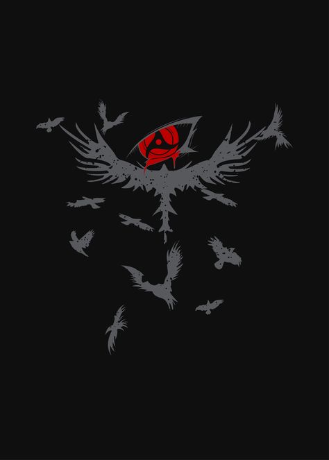 Itachi Crows Tattoo, Itachi Crow Tattoo, Itachi Design, Itachi Crow, Itachi Uchiha Sharingan, Itachi Uchiha Wallpapers, Itachi Sharingan, Itachi Wallpaper, Pokemon Tattoos