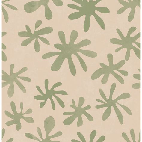 Alja Horvat Peel & Stick Abstract Wallpaper & Reviews | Wayfair Flower Peel And Stick Wallpaper, Blush Backdrop, Alja Horvat, Wallpaper For Sale, Orange Decor, Green Field, Green Backdrops, Field Of Flowers, Floral Print Design