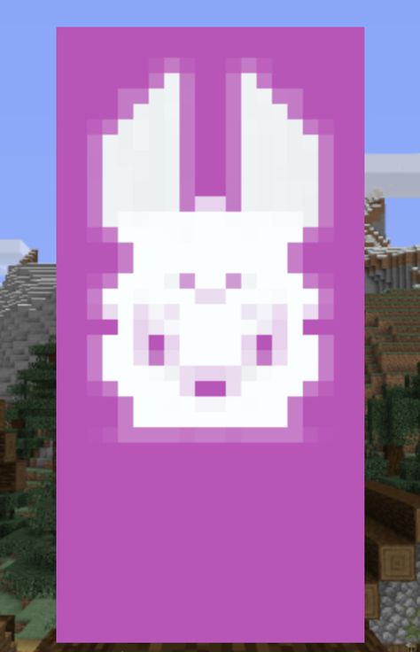 Rabbit Banner Minecraft, Bunny Banner Minecraft, Minecraft Heads, Golden Bunny, Mc Builds, Minecraft Banner, Minecraft Banner Designs, Minecraft Drawings, Minecraft Banners