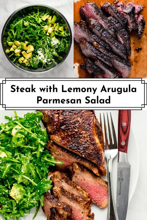 Healthy Summer Dinner Recipes Steak, Arugula And Steak Salad, Arugula Steak Salad, Steak And Arugula Salad, Meals With Arugula, Summer Steak Recipes, Summer Steak Dinner, Summer Meals On The Grill, Steak Arugula Salad