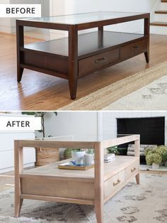 Renovated Coffee Table, Coffee Table Before And After, Glass Top Coffee Table Makeover Diy, Refinishing Coffee Table, Painting Coffee Table Ideas, Coffee Table Diy Makeover, Glass Top Coffee Table Makeover, Coffee Table Painting Ideas, Refinish Coffee Table