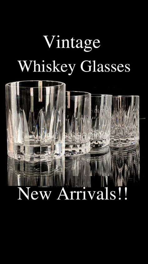 Vintage Whiskey Glasses. New Arrivals!! Regular updated with our new vintage finds! Check our store or visit us on Etsy and Vinterior. Crystal Whiskey Glasses, Vintage Whiskey, Whiskey Tumbler, Whiskey Glasses, New Vintage, Vintage Finds, The Netherlands, Old Fashioned, Whiskey