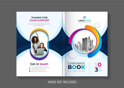 Creative Annual Report Cover Design, Book Back Cover Design, Exercise Book Design, Front And Back Cover Design, Handbook Cover Design, Book Front Cover Design, Book Front And Back Cover, Corporate Cover Design, Book Covers Designs