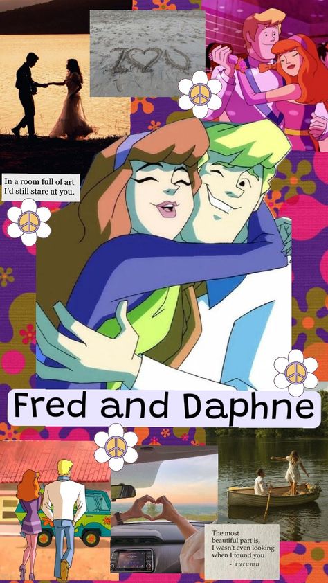 Fred and Daphne Collage Daphne X Fred Fanart, Fred And Daphne Fanart, Daphne Fanart, Fred And Daphne, Daphne And Fred, Scooby Doo Movie, Couple Costumes, I Found You, Couples Costumes