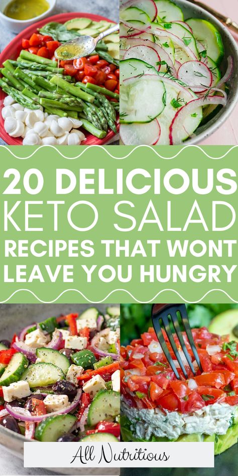 Keto Side Salads, Zero Carb Salads, Best Keto Salads, No Carb Salad Recipes, Keto Lettuce Salads, Healthy Keto Salads, Best Keto Salads Recipes, Keto Breakfast Salad, Keto Kale Salad