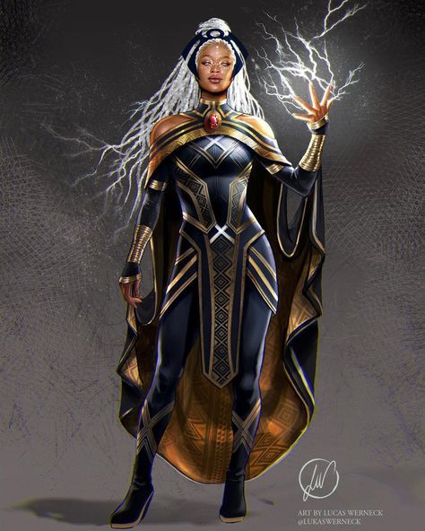 Marvel Storm, Xmen Characters, Storm Xmen, Storm Marvel, Marvel Concept Art, Ororo Munroe, Xmen Art, Storm Art, Superhero Suits