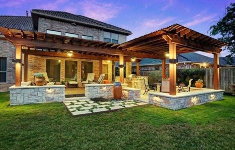 Top 60 Patio Roof Ideas - Covered Shelter Designs Patio Roof Ideas, Large Backyard Landscaping, Roof Ideas, Shelter Design, Patio Pergola, Building A Pergola, Pergola Design, Wooden Pergola, Backyard Pergola