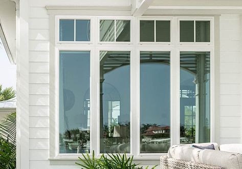 Windows With Transoms, Picture Windows Living Room, Shaker Farmhouse, Garden Room Extensions, House Window Design, Porch Windows, Room Extensions, Interior Windows, Transom Windows