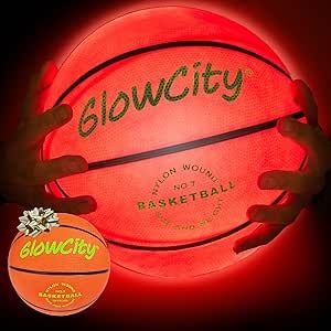 Boys Basketball Gifts, Glow In The Dark Basketball, Football Lights, Red Basket, Ball Games, Basketball Ball, Basketball Gifts, Boys Basketball, Ball Lights