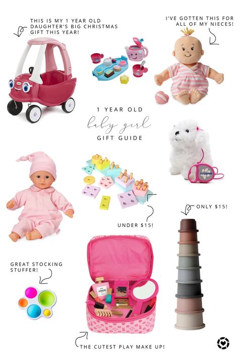 Sharing my 1 year old girl gift guide because shopping for toddlers can be hard! My daughter’s first birthday is five days after Christmas so I have been spending a lot of time sharing gift ideas with my family! Hopefully this helps with your Christmas shopping! http://liketk.it/33yQv #liketkit @liketoknow.it #LTKgiftspo #LTKfamily #LTKkids Christmas Gifts For 1 Year Baby Girl, Christmas Presents For Girls, Stacking Cups, 1 Year Baby, Birthday Presents For Girls, Girls Gift Guide, Toddler Christmas Gifts, Birthday Toys, Old Christmas