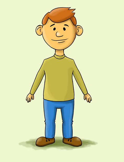 How to Draw a Cartoon Man: 15 Steps (with Pictures) - wikiHow Cartoon Man Face, Cartoon Drawings Sketches, Human Pictures, Cartoon Drawings Of People, Cartoon Drawings Disney, Cartoon Drawings Of Animals, Drawing Hands, Person Drawing, Man Sketch