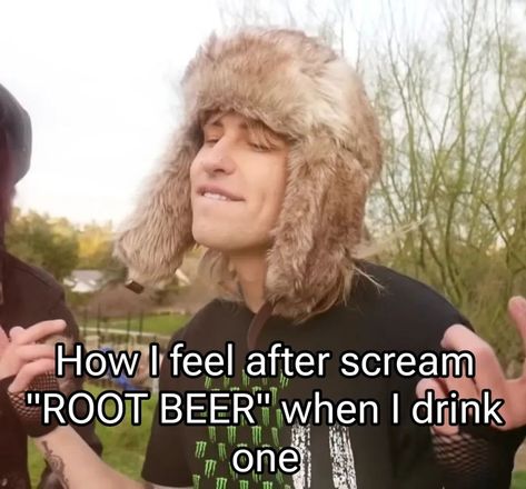 ROOT BEEEEEEER 🍻 #jakewebber #rootbeer Root Bear, Beer Memes, Black Hole Sun, Cute Emo Guys, Jake Weber, Cute Emo, Johnnie Guilbert, Emo Guys, Sam And Colby