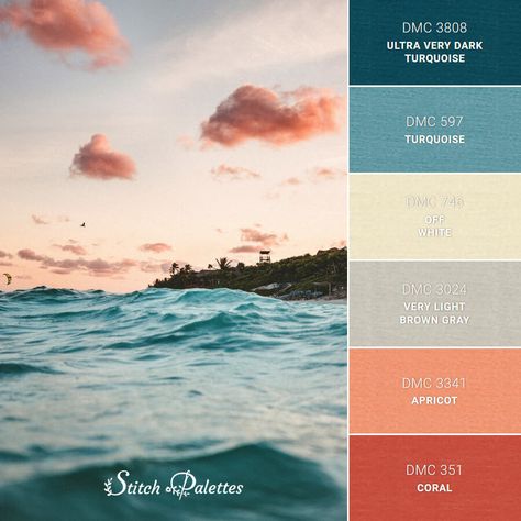 Coral And Blue Interior Design, What Colours Go With Turquoise, Coral Turquoise Palette, Light Blue Coral Color Palette, Dark Green And Turquoise, Light Turquoise Color Palette, Peach And Teal Color Palette, Coral Blue Color Palette, Colour Palette Coral