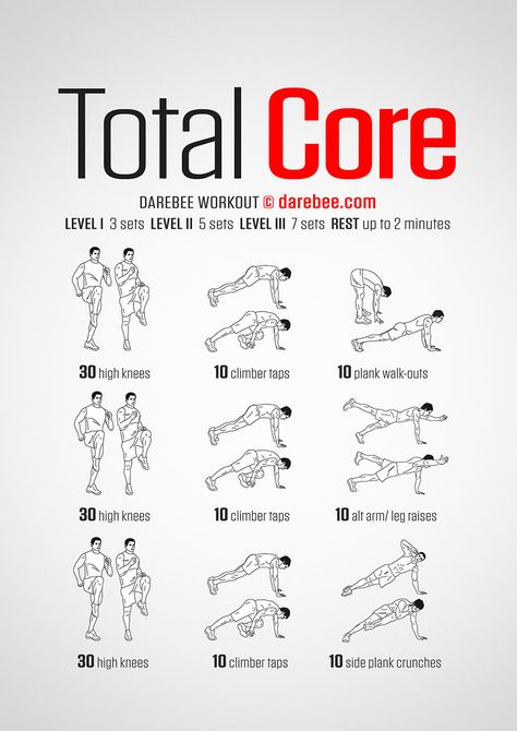 Total Core Workout Core Burning Workout, Height Workout, Darebee Workout, Exercises For Beginners, Muscle Abdominal, Workout Bauch, Kickboxing Workout, Kettlebell Training, Extra Credit