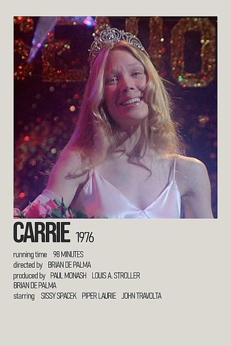 Carrie 1976, Movies To Watch Teenagers, Carrie White, Iconic Movie Posters, New Movies To Watch, Girly Movies, Film Posters Minimalist, Polaroid Poster, Film Posters Vintage