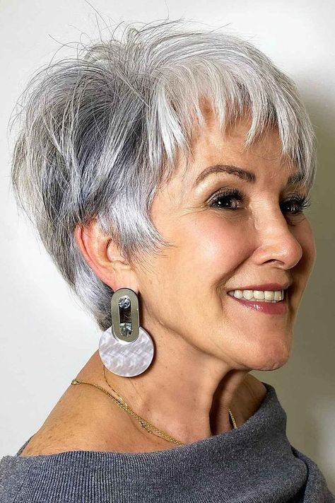 Have you been searching for the marvelous pixie haircuts for women over 70 that might change your look? This wash-and-wear pixie hairstyle is one of the best-looking images we have compiled here. Discover more wonderful ways to wear your hair with our amazing selection of photos. // Photo Credit: @diegomarcsant on Instagram Elder Woman Haircut, Short Older Lady Haircut, Short Hair Styles For Grey Hair, Short Elderly Hairstyles, Short Hair For 80 Year Old Women, Pixie Older Women Over 50, Old Lady Pixie Haircut, Short Hair Styles For Seniors, Short Sassy Hairstyles For Women Over 50