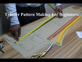 Trouser Pattern Making for Beginners Trousers Pattern For Men, How To Cut Trouser For Men, Trouser Pants Pattern Trouser Pants Pattern For Women, Trouser Pants Pattern Men, Men Pants Pattern Trousers, Pants Pattern Making, Tailoring Techniques For Beginners, Men Trousers Pattern, Pattern Drafting Tutorials For Beginners