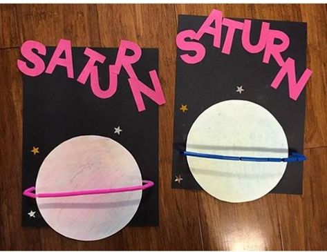 Planet Arts And Crafts For Kids, Saturn Crafts Preschool, Mercury Crafts For Kids Planet, Saturn Activities For Preschool, Saturn School Project For Kids, Saturn Crafts For Kids, Saturn Activities, Planet Crafts For Toddlers, Planet Crafts Preschool