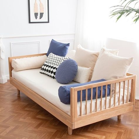 Nobodinoz Pure Bed Day Bed Decor, Cosy Sofa, Wooden Sofa Designs, Junior Bed, Hemma Diy, Day Bed, Modern Bedroom Design, Childrens Furniture, Bedroom Aesthetic