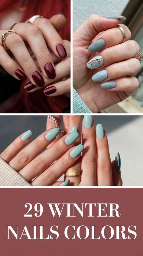 If you're looking for trendy winter nail colors, dark blues and greens are a must-try. Gel almond nails in these shades are perfect for creating a sleek, modern look. For a more fun option, gel short square nails in bright colors like fuchsia or neon yellow can add a playful touch. Opi gel colors in solid tones are also great for those who prefer a more classic look. Cool Winter Nails, Nail Colors Dark, Trendy Winter Nail Colors, Gel Almond Nails, Opi Gel Colors, Winter Nails Colors, Sophisticated Manicure, Winter Nail Colors, Winter Manicure