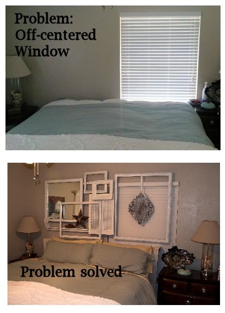 Bedroom Window Placement, Off Center Windows, Window Behind Bed, Window Placement, Bed Placement, Bedroom Window, Bedroom Windows, Couple Bedroom, Trendy Bedroom