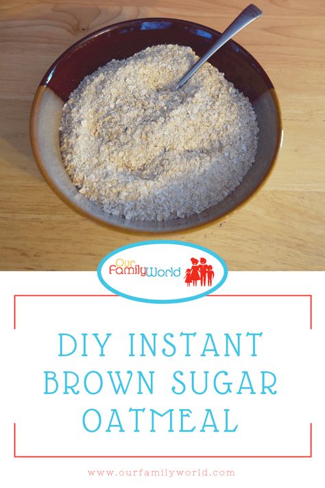 Diy Instant Oatmeal, Homemade Instant Oatmeal, Diy Oatmeal, Instant Oatmeal Packets, Brown Sugar Oatmeal, Oatmeal Packets, Slow Cooker Dinner Recipes, Brown Sugar Recipes, Homemade Oatmeal