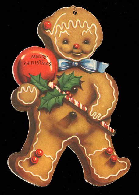 Merry Christmas!!! Bebe'!!! It's Gingerbread time!!! Gingerbread Man Images, Vintage Gingerbread, Gingerbread People, Gingerbread Man Christmas, Vintage Xmas, Vintage Christmas Images, Shabby Chic Christmas, Fashion Christmas, Vintage Card