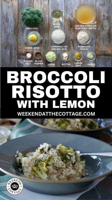 Broccoli Risotto, Cottage Recipes, Broccoli Vegetable, Cottage Meals, Mom Breakfast, How To Make Risotto, Cauliflower Risotto, Creamy Broccoli, Easy To Make Dinners