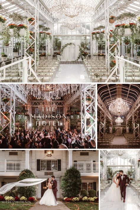 An enchanting ceremony and reception space in Morristown, NJ is The Madison Hotel. It has the most beautiful conservatory to hold your large wedding guest list at the ceremony and reception. #weddingvenue #njweddingphotographer #njwedding #jerseyweddingphotographer #njweddingphotography #magicalwedding #enchantingwedding #weddingideas #weddings #weddinginspiration #greenhousewedding #conservatoryweddingvenue #newyorkweddingphotographer #jerseyweddingphotographer #njweddingphotographer Madison Hotel Conservatory, The Madison Hotel Morristown Nj, The Madison Hotel Wedding, Madison Hotel Wedding Nj, Chinese Wedding Outfits, Asian Wedding Outfits, Venue Business, Conservatory Wedding, Outdoor Bride