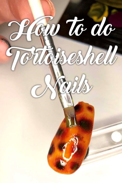 Tortoiseshell Nail Art, Tortishell Nails Design Diy, Tortoiseshell Nails Tutorial, Tortoise Nails Tutorial, Tortoise Shell Nails Tutorial, Tortishell Nails Design, Tortoiseshell Nails, Tortoise Shell Nails, Shell Nails