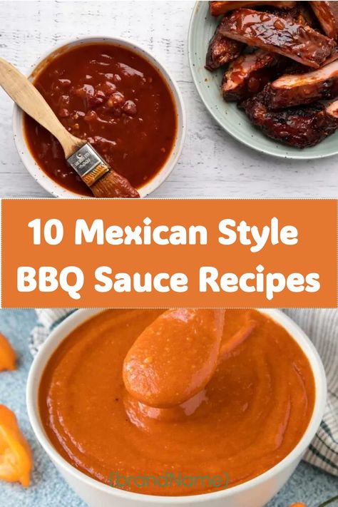 10 Mexican Style BBQ sauce Recipes Mexican Bbq Sauce, Habanero Bbq Sauce Recipes, Habanero Bbq Sauce, Mexican Bbq, Bbq Sauce Recipes, Homemade Bbq Sauce Recipe, Grilled Desserts, Mexican Sauce, Homemade Mexican