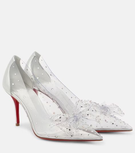 Designer Bridal Shoes | Shop at Mytheresa Jelly Heels, Christian Louboutin Shoes Pumps, Louboutin Online, Grey Pumps, Silver Pumps, Gold Pumps, Louboutin Heels, Christian Louboutin Heels, Christian Louboutin Women