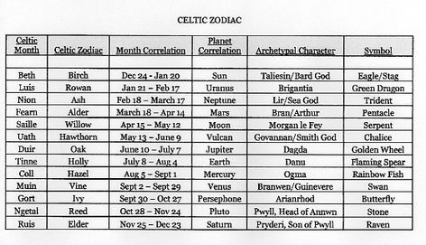 celtic tree sign | Celtic - Traveling within the World Celtic Birth Signs, Nordic Zodiac Signs, Celtic Horoscope, Astrology Basics, Celtic Tree Astrology, Writing Basics, Birth Symbols, Celtic Paganism, Pagan Life