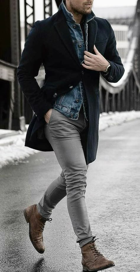 Winter Essentials For Men, Ideas Closet, Winter Mode Outfits, Fall Winter Essentials, Closet Rack, Mens Fashion Casual Winter, Mens Fashion Edgy, Smart Casual Men, Winter Outfits Men