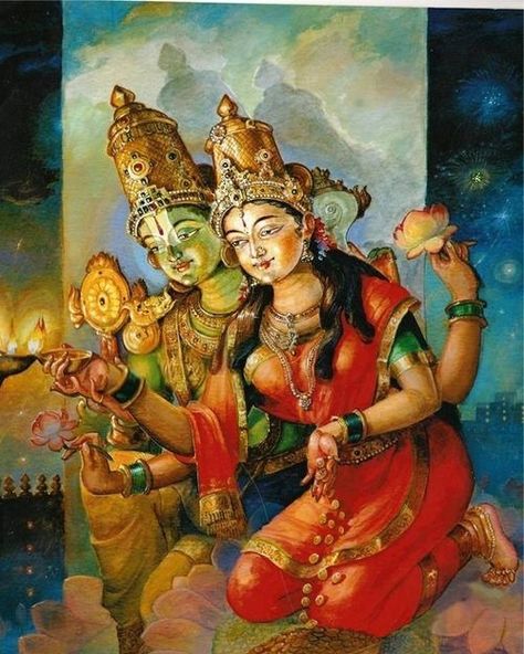 Vishnu And Lakshmi, Gods Photos, Lord Ganesha Paintings, Lord Vishnu Wallpapers, Hinduism Art, Vedic Art, Om Namah Shivaya, Goddess Artwork, Ganesha Painting