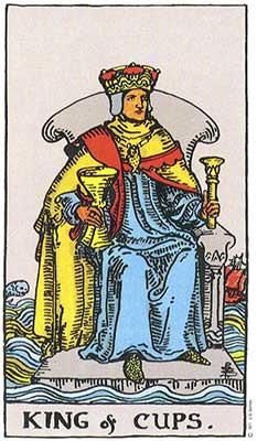 King of Cups Meaning - Tarot Card Meanings – Labyrinthos Gemini Tarot, Biddy Tarot, King Of Cups, King Of Wands, Tarot Significado, Daily Tarot Reading, Cups Tarot, Card Meanings, 78 Tarot Cards